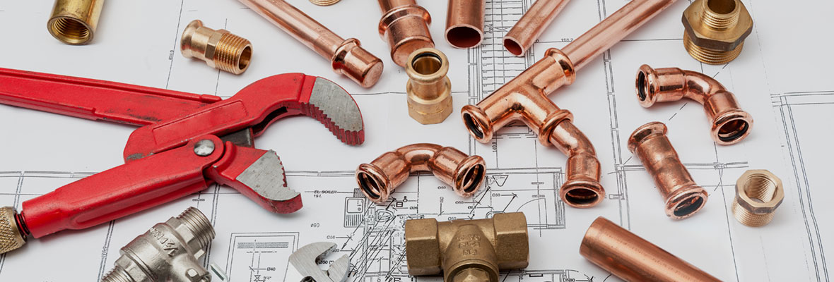 Pipe Wrench and Copper Fittings